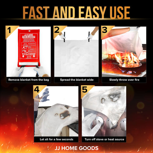 JJ CARE Fire Blanket for Home 40"x40"